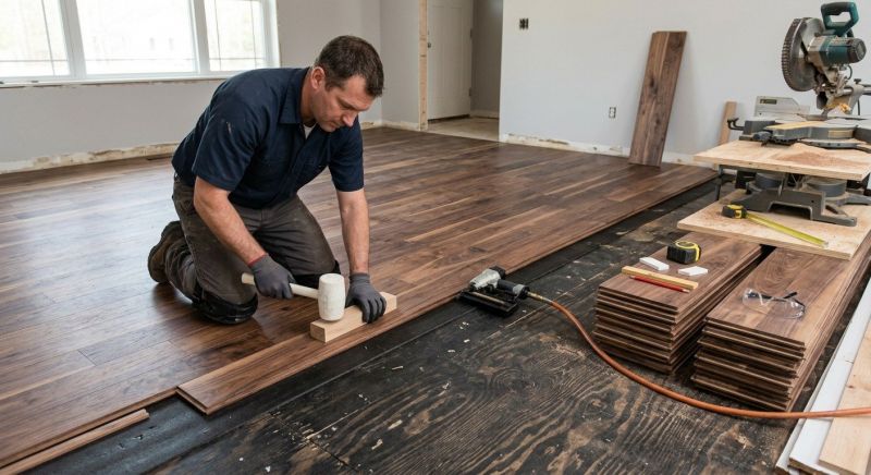 Our team working on Flooring Service projects in Monmouth County, NJ